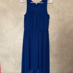 Royal blue high low dress